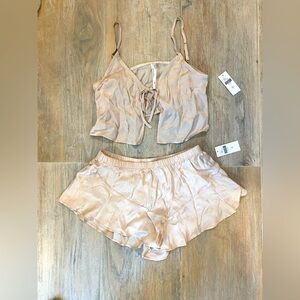 Anthropologie Champagne Sleep Set NWT